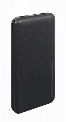 Зовнішній акумулятор Gembird 10000 mAh Black